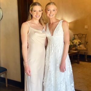 BHLDN Cali dress, size 4 in Oyster